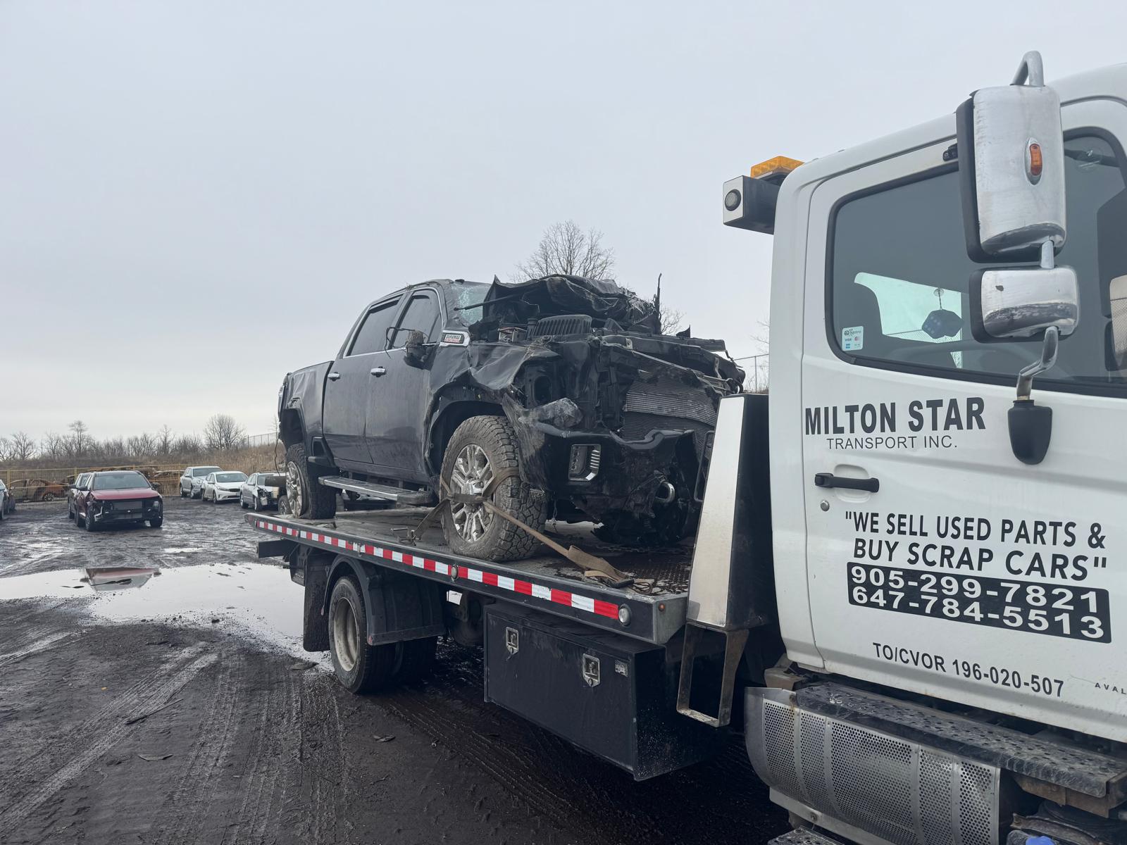 Milton Star Transport tow truck in action